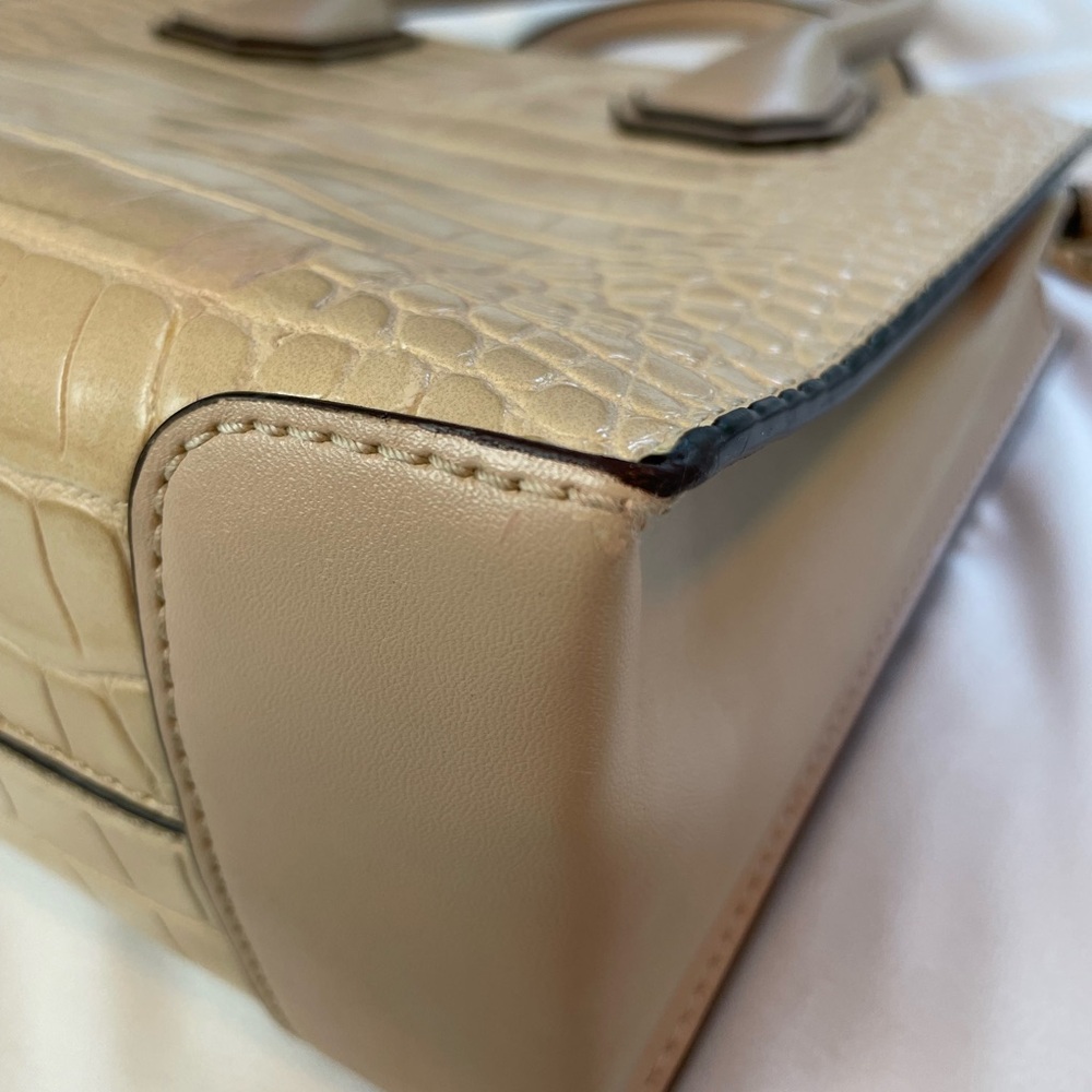 Michael Kors Tan Croc-Embossed Crossbody Bag - Picture 14 of 16